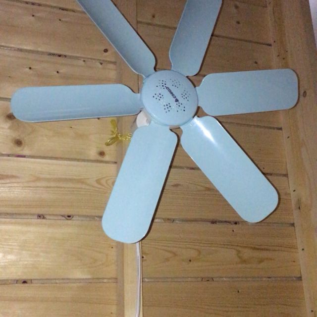 志高chigo电风扇fc16c1六叶柔风节能低噪柔软扇叶小吊扇小风扇蓝色