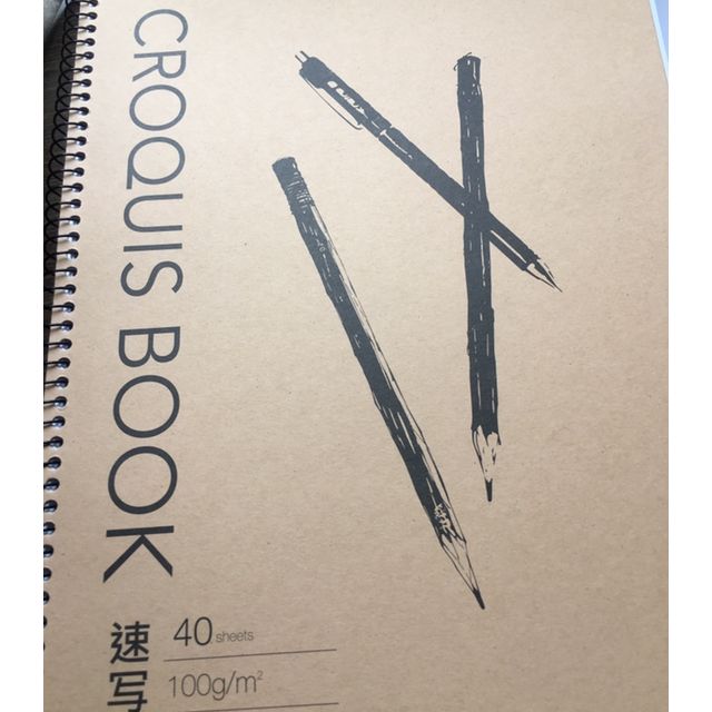 得力deli7696a4速写本2本装40页本学生美术用纸素描本速写纸涂鸦绘画