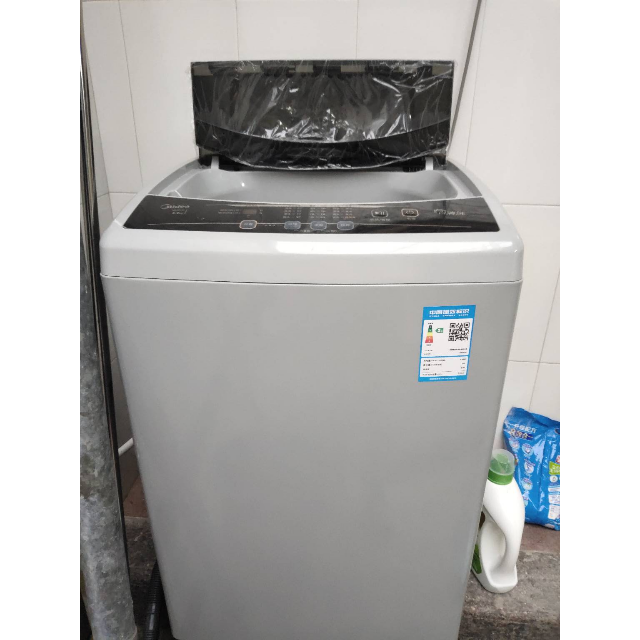 美的mideamb80v318公斤全自动波轮洗脱一体洗衣机家用智利灰免清洗十