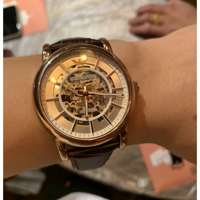 阿玛尼(emporio armani)ar1983手表 男士机械表 时尚全自动机械表镂空