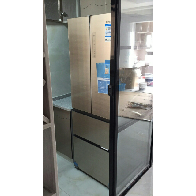 海尔(haier)bcd-331wdgq 331升法式多门冰箱 一级能效彩晶玻璃面板