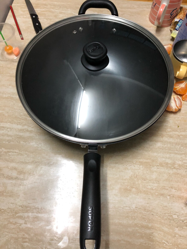 苏泊尔炒锅臻铁真不锈无涂层炒菜锅精铸铁锅平底电磁炉通用 fc34t12