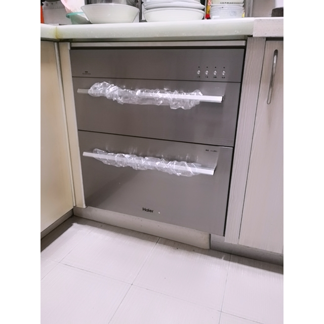 haier海尔zqd90f9家用90升厨房嵌入式消毒柜碗柜无臭氧异味高温消毒