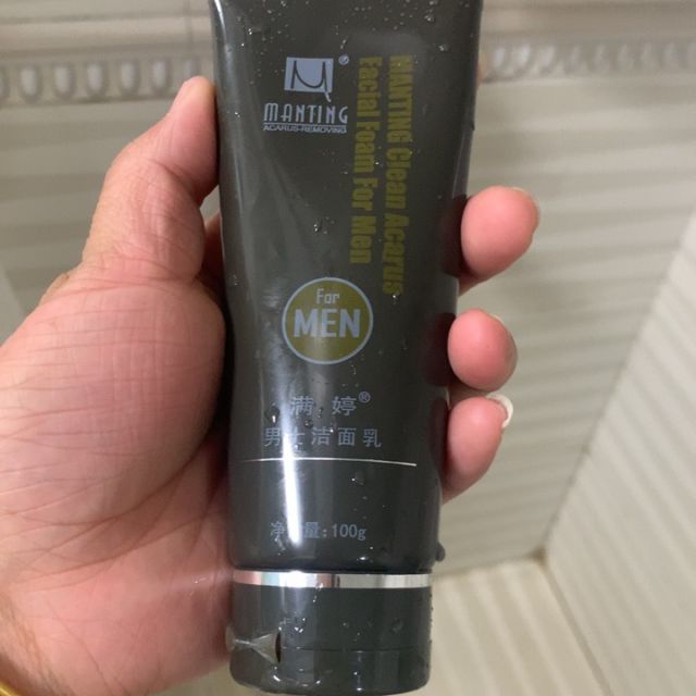 满婷男士除螨洁面乳3支装100g控油平衡去黑头洗面奶去螨虫粉刺痘痘