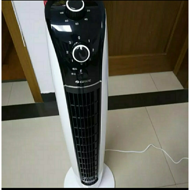 格力(gree)电风扇fl-09x61h 塔扇 台式 家用 静音 无叶 立式 摇头定时