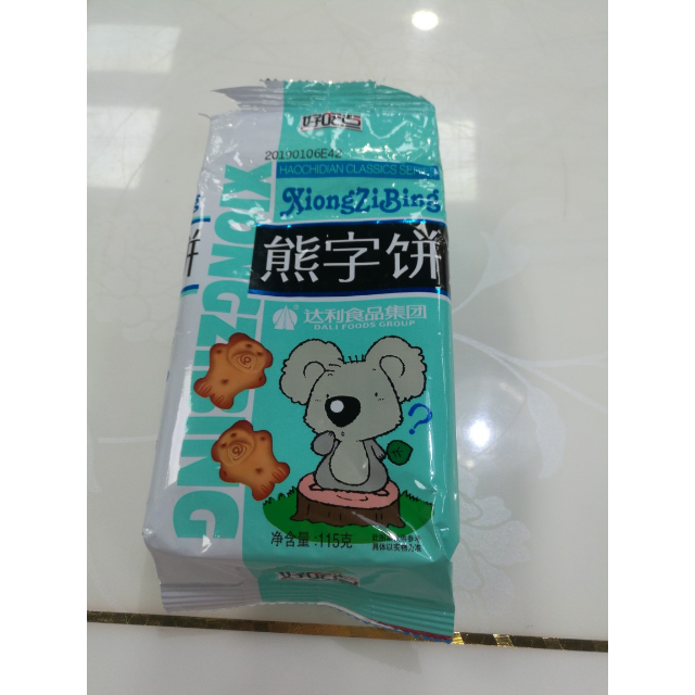 达利园好吃点饼干零食熊字饼115g