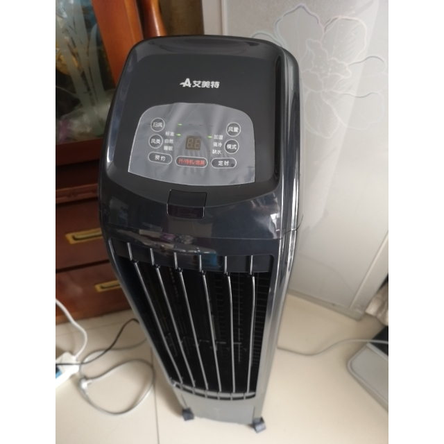艾美特airmate冷风扇cftw1014蒸发式3档智能遥控塔式空调扇冷风机水