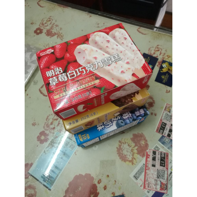 明治草莓白巧克力雪糕6支装245g