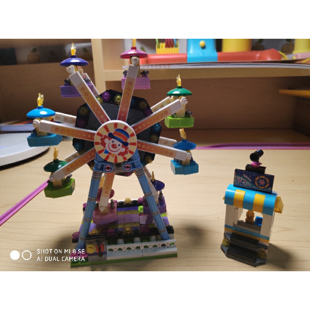 loz摩天轮小颗粒积木拼装积木迷你街景游乐场摩天轮男女孩玩具