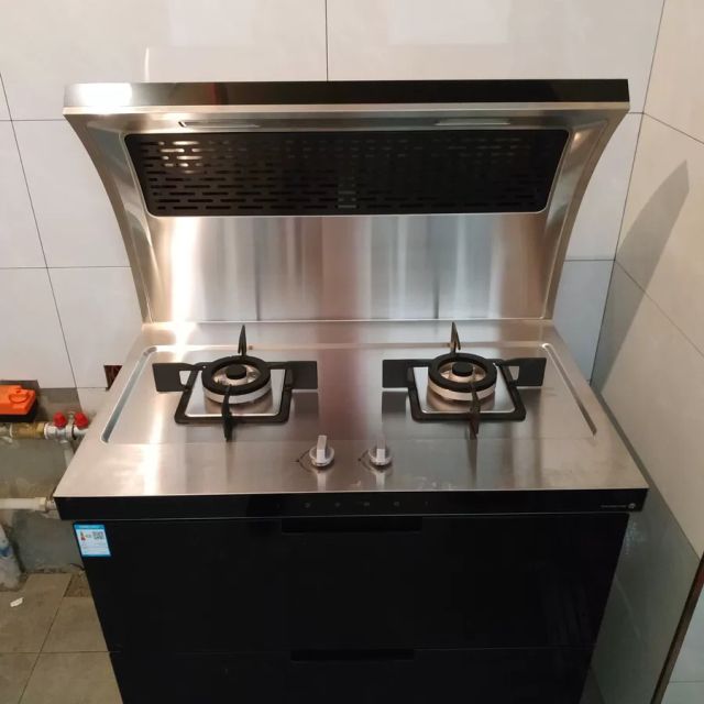 火星人marssengere2gh集成灶不锈钢台面侧吸下排家用烟灶烘套餐一体灶