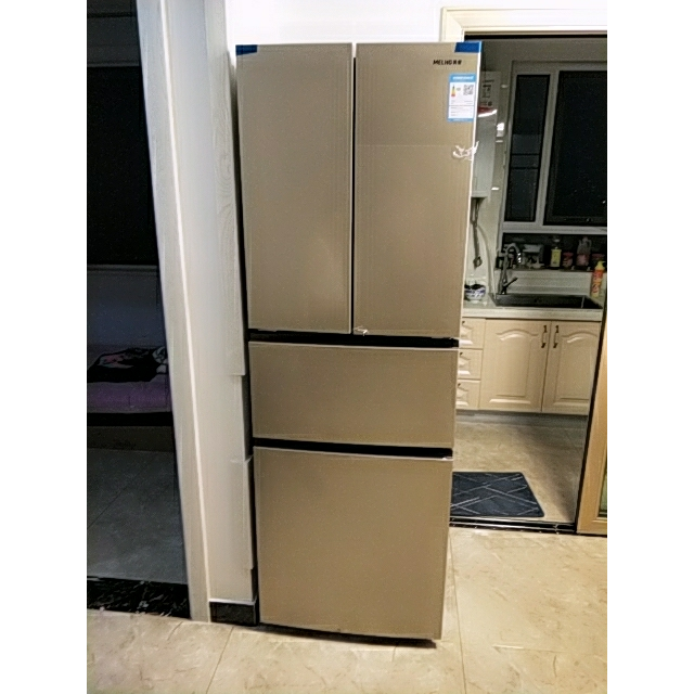 美菱melingbcd306wpcx306升多门四门变频风冷无霜节能静音家用电冰箱