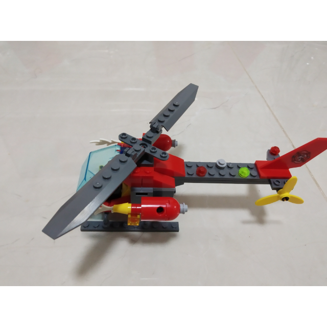 开智8056城市消防直升机儿童启蒙益智拼装塑料小颗粒6岁以上积木玩具