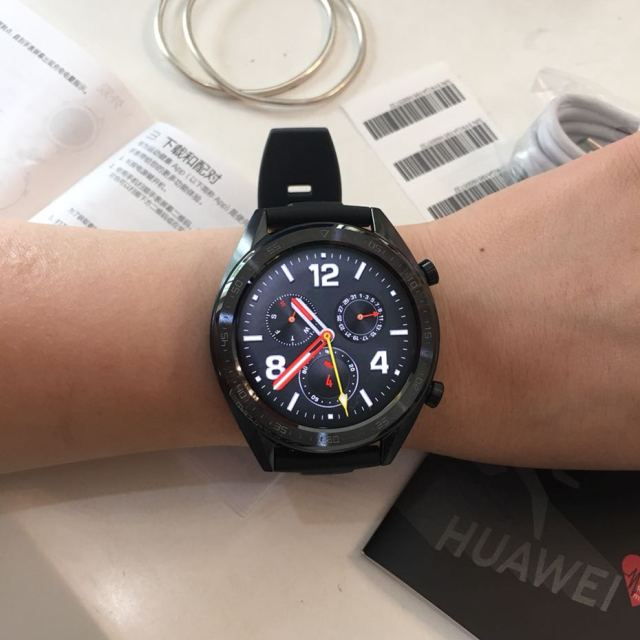 华为huawei智能手表watchgt运动版曜石黑华为智能手表两周续航户外