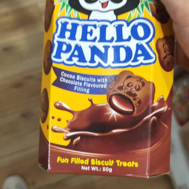 明治meiji熊猫双重巧克力夹心小熊饼干50g新加坡进口饼干零食