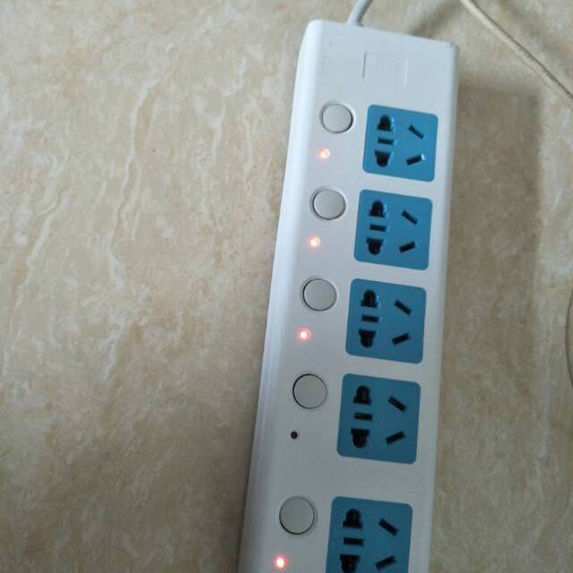 拳霸插座五位独立开关多开关型号2053插板插座插排接线板排插板拖线板