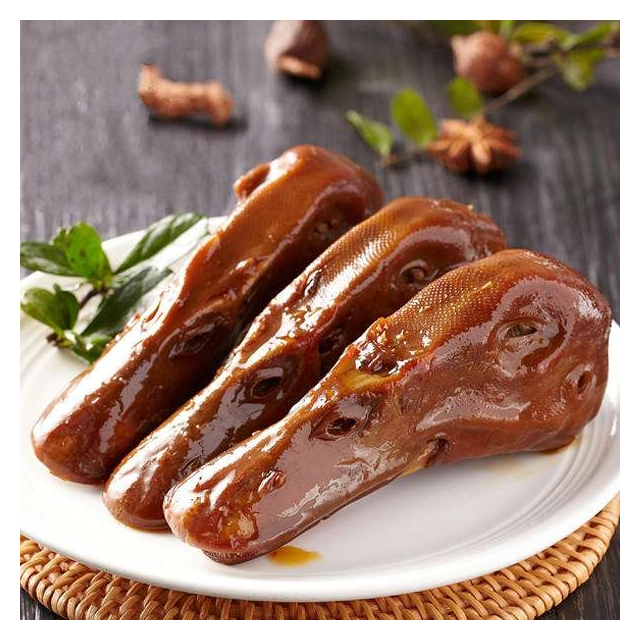 华英精切鸭头500g袋45只装卤鸭头酱鸭头食材国产速冻生鲜禽肉