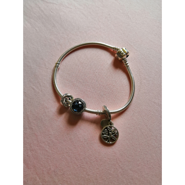 > pandora潘多拉成品手链 冰女神之眼 925银时尚串珠成品手链 zh-011