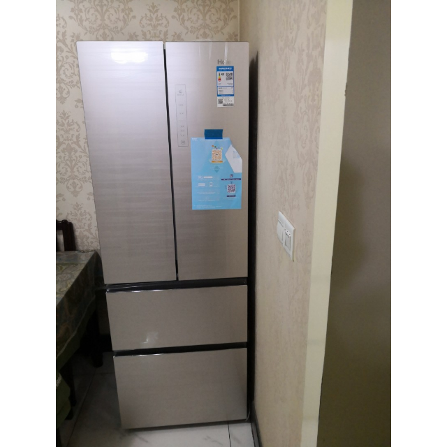 海尔(haier)bcd-331wdgq 331升法式多门冰箱 一级能效彩晶玻璃面板