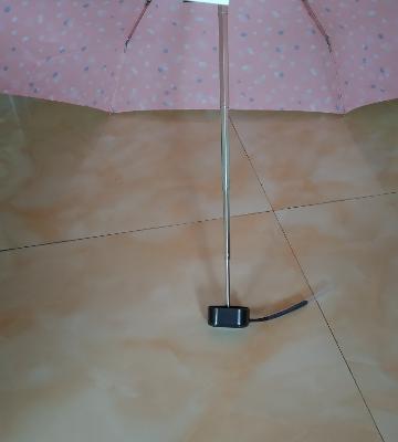 【小巧便携】Mabu 日本进口 降温8度迷你遮阳伞是防晒防紫外线便携太阳伞雨伞晴雨兼用非自动 三折伞 多色可选 (粉)MBU-SMV-40512+手提伞袋晒单图