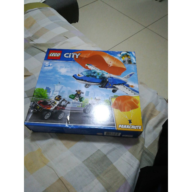 lego乐高city城市系列空中特警降落伞追捕积木玩具60208