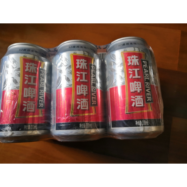 12度原麦珠江啤酒330ml*6罐啤酒麦香浓,口感不错.-苏宁易购