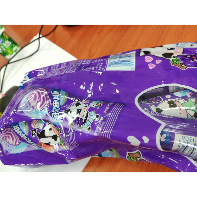 阿尔卑斯葡萄牛奶味棒棒糖200g袋硬糖