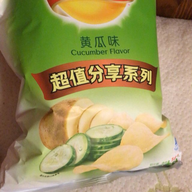 乐事 黄瓜味 马铃薯片145克/袋薯片日期蛮新鲜的口感也不-苏宁易购