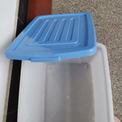 禧天龙citylong52L收纳箱塑料特大号箱子衣服书箱玩具有盖透明儿童储蓄箱整理箱 蓝色晒单图