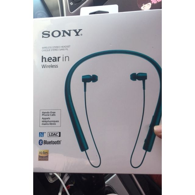 > sony 索尼 mdr-ex750bt运动跑步颈挂入耳式无线蓝牙耳机通话 翠绿色