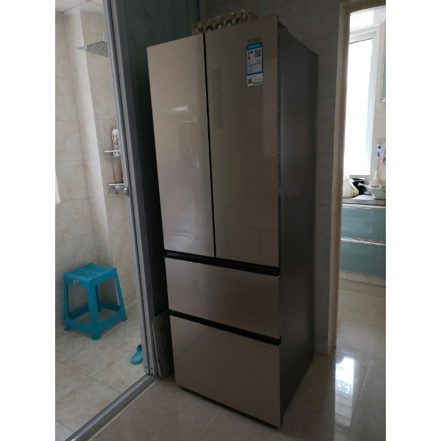 海尔(haier)bcd-331wdgq 331升法式多门冰箱 一级能效彩晶玻璃面板