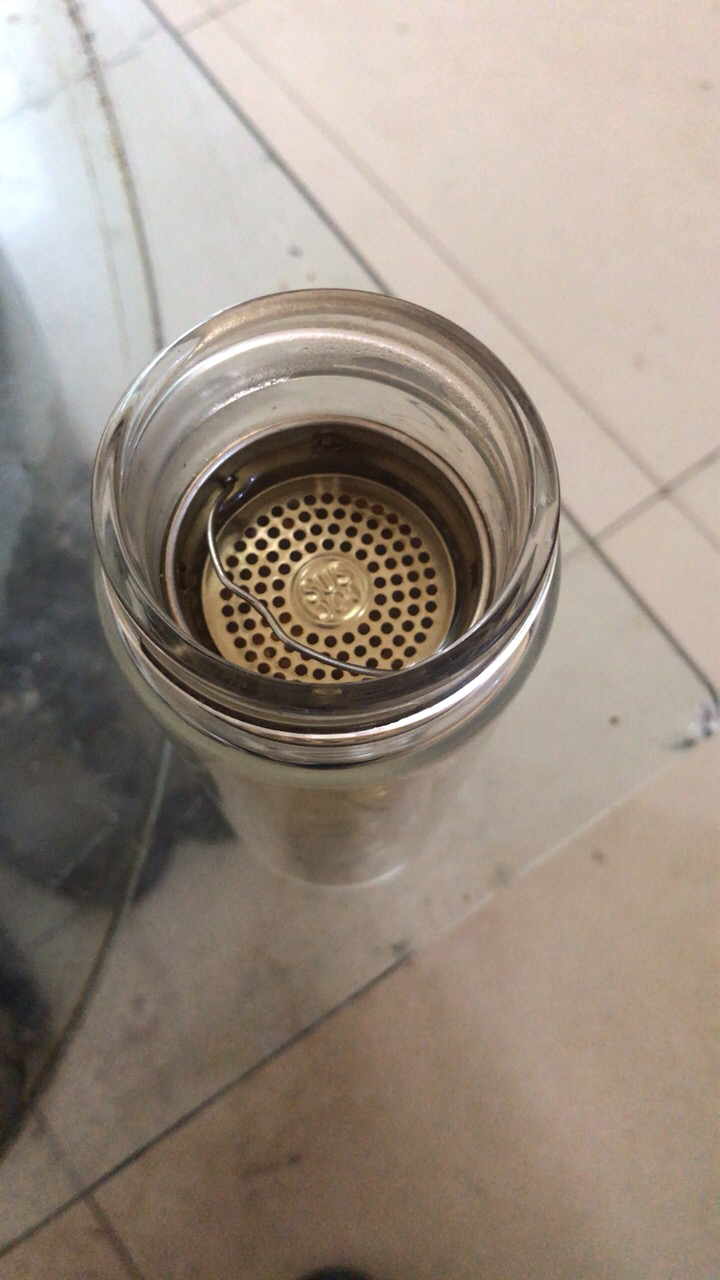 爱仕达asd爱仕达玻璃水杯男双层大容量玻璃杯商务便携杯子茶水分离泡