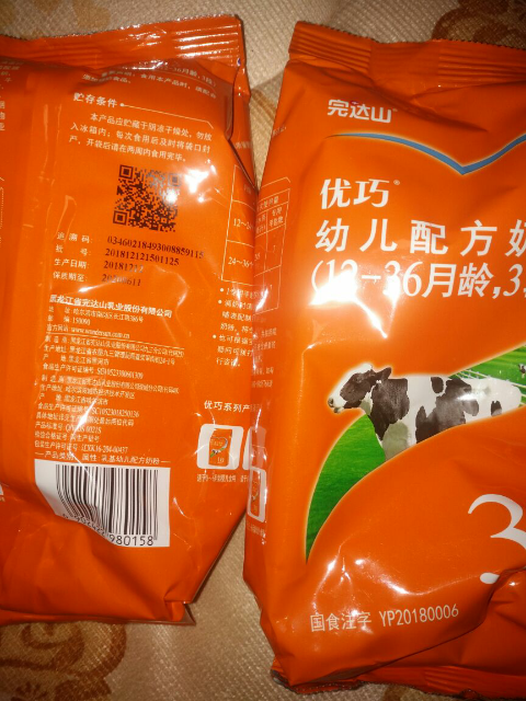 完达山优巧3段奶粉幼儿配方奶粉400g适合1-3岁宝宝奶粉 袋装晒单图