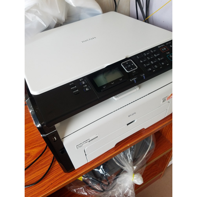 理光(ricoh)sp221s黑白激光多功能打印机一体机打印复印彩色扫描a4 a5