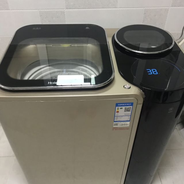 haier海尔洗衣机10公斤子母洗衣机免清洗全自动波轮直驱变频双动力