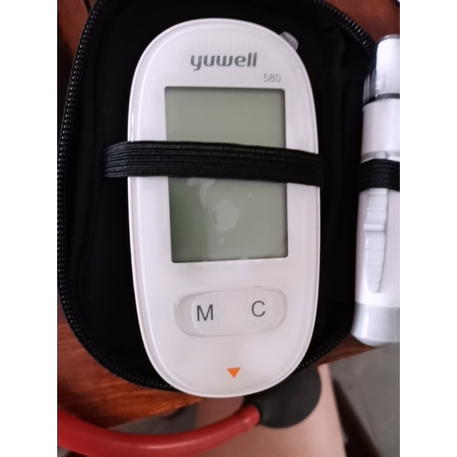 鱼跃yuwell血糖仪家用智能免调码580赠采血笔100片试纸100支采血针