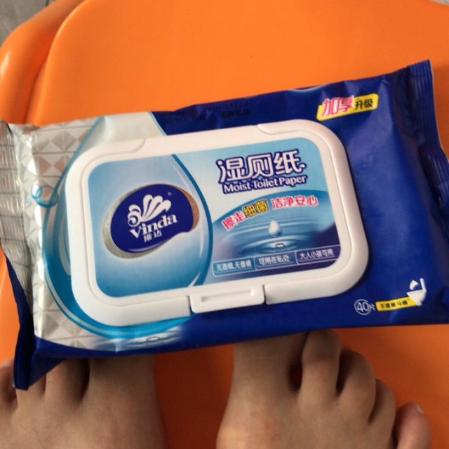 维达vinda湿厕纸40片5包卫生湿巾湿纸巾家庭装厕所厕用湿厕巾洁厕纸