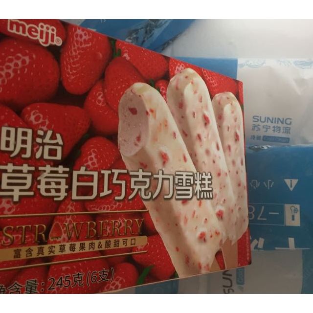 明治草莓白巧克力雪糕6支装245g