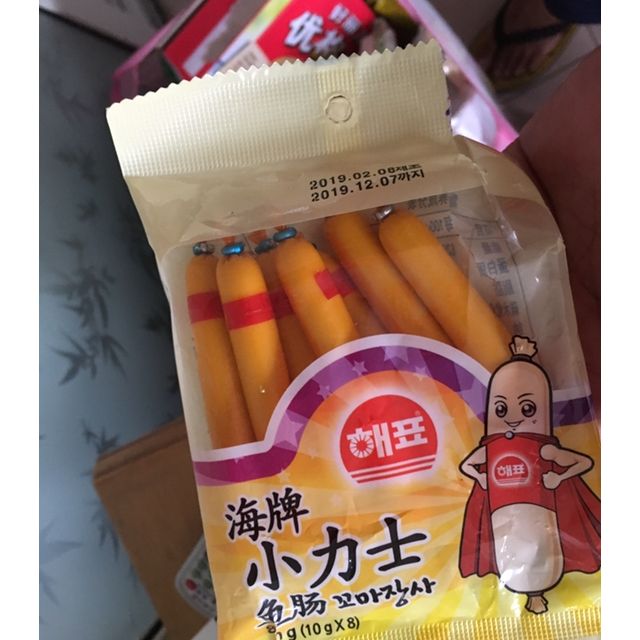 韩国进口海牌haepyo小力士鱼肠80g海味即食早餐休闲旅行聚餐零食鲜嫩