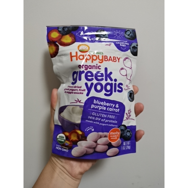 禧贝happybaby有机紫萝卜蓝莓小溶豆28g袋装宝宝零食点心8个月以上