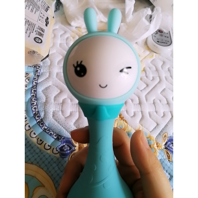 火火兔r1手摇铃婴儿宝宝益智早教男孩女孩玩具013612个月岁天蓝色