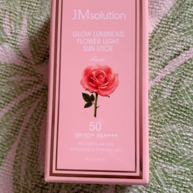 外出旅行必备jmsolution肌司研润光花朵保湿持久隔离防晒棒玫瑰版20g