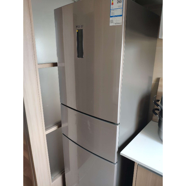 海尔haierbcd217wdvlu1217升三门双变频智能家用冰箱风冷无霜高配双