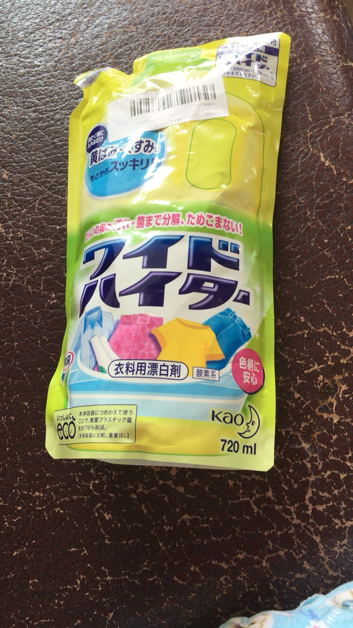 [白衣净白彩衣鲜艳]花王(kao) 彩漂洗衣液 袋装720ml晒单图