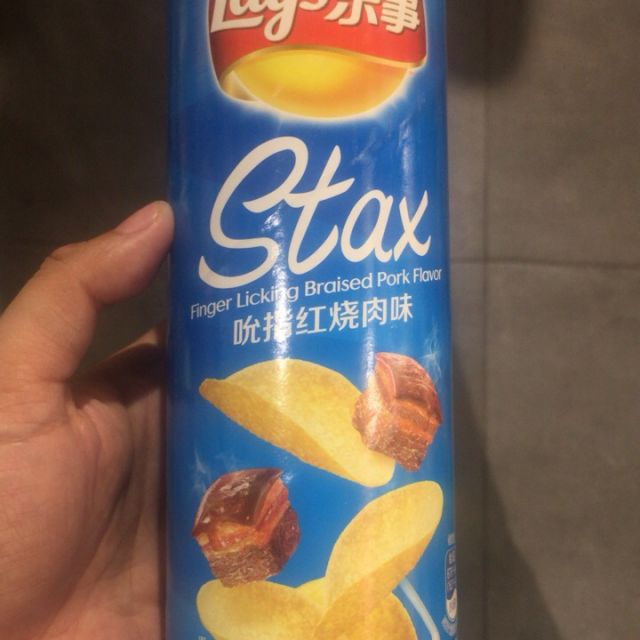 乐事无限吮指红烧肉味薯片104g罐零食下午茶