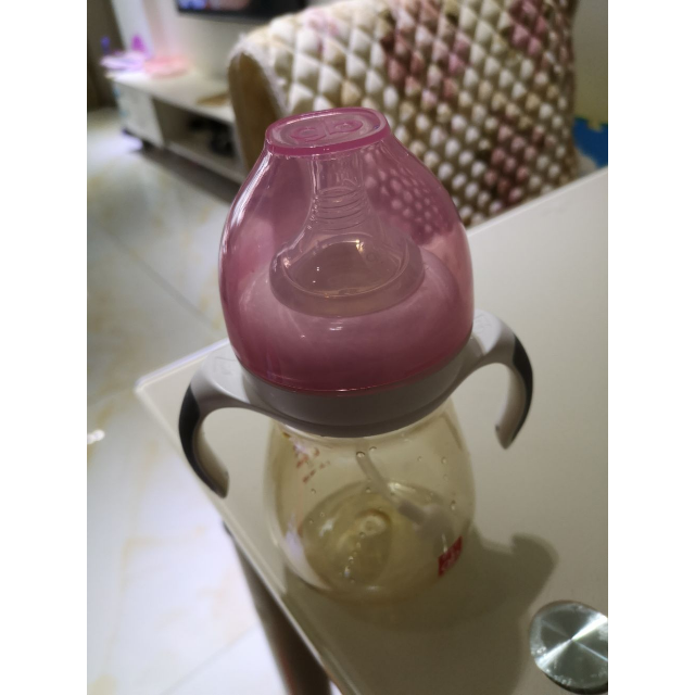 好孩子ppsu奶瓶母乳實感寬口徑握把防滑耐摔吸管奶瓶 300ml 小餓魔