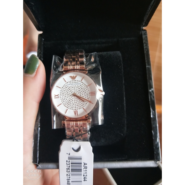 阿玛尼emporioarmani欧美品牌时尚满天星网红手表女镶钻石英腕表ar