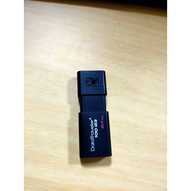 0 u盘 黑色 苏宁自营金士顿(kingston)dt 100g3 64gb usb3.