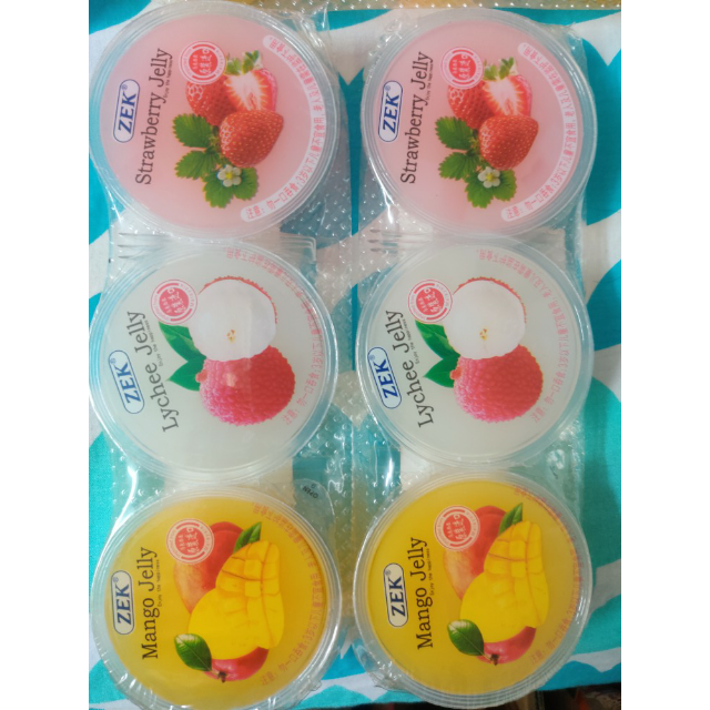 马来西亚进口zek三合一水果味果冻255g芒果荔枝草莓85g3儿童零食进口