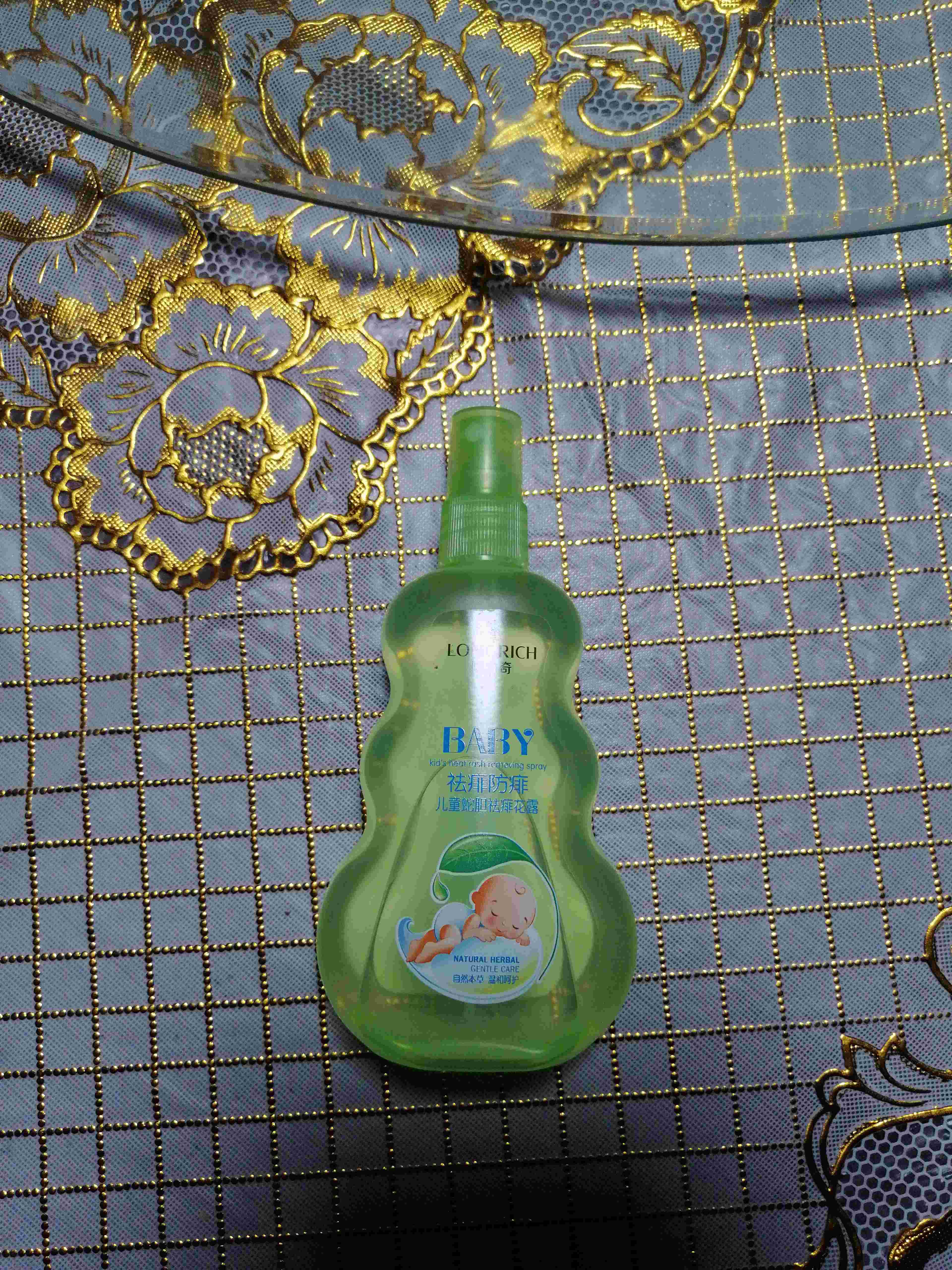 隆力奇宝宝花露水蛇胆止痒祛痱子喷雾儿童无蚊爽金水婴儿水160g/绿瓶