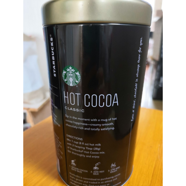 可冲42杯星巴克starbucks经典热可可粉巧克力冲饮850g罐冲调饮品进口